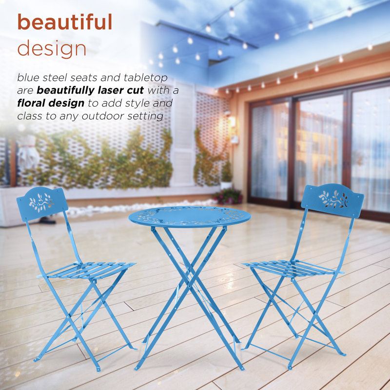 Winston Porter Alfreda Round 2 Person 24 Bistro Set Reviews Wayfair